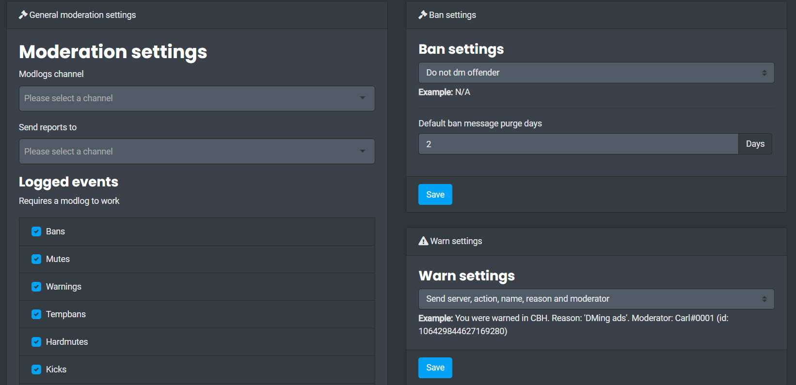 carl-bot-moderation-settings