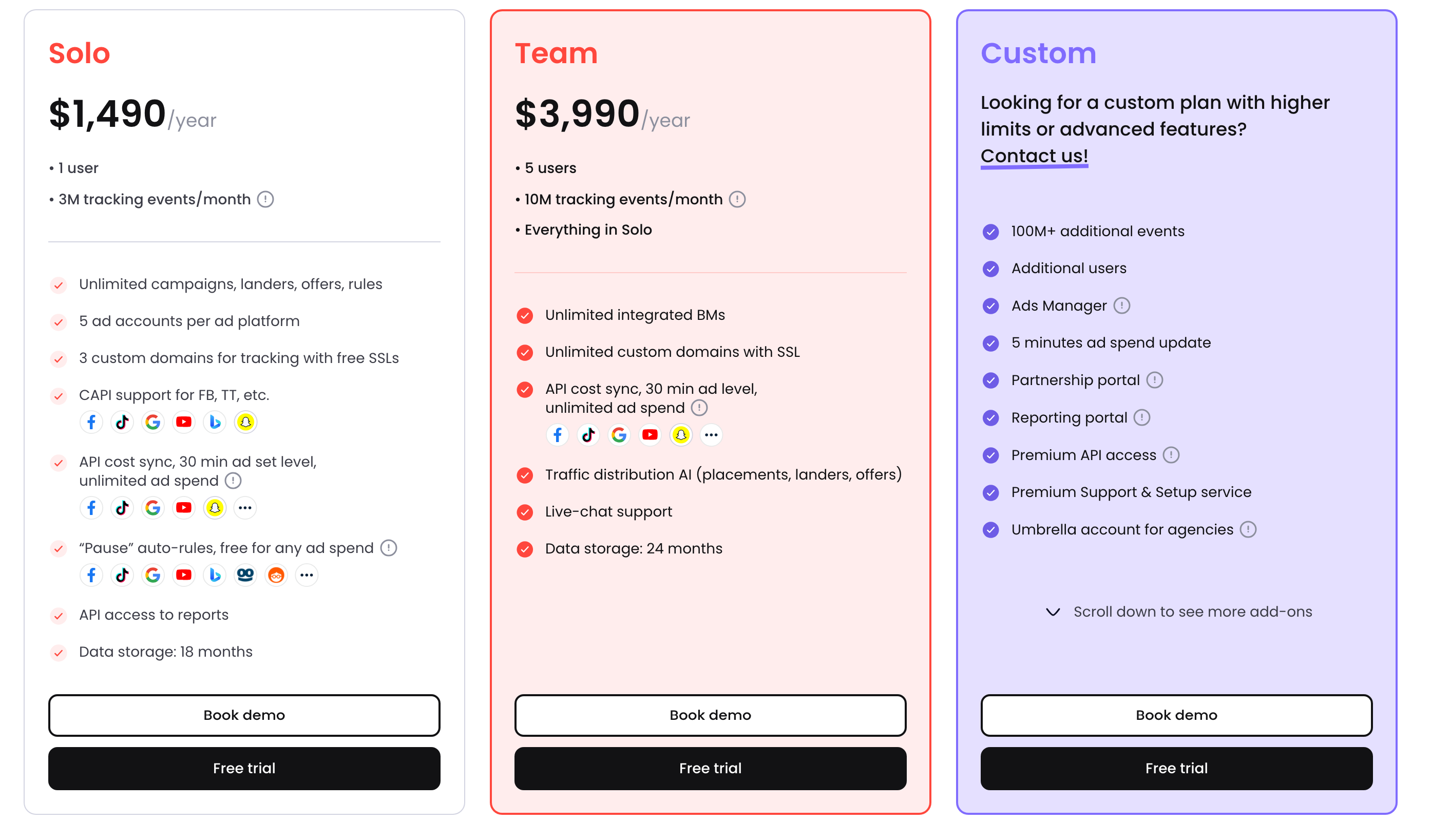 Plans-Pricing-RedTrack