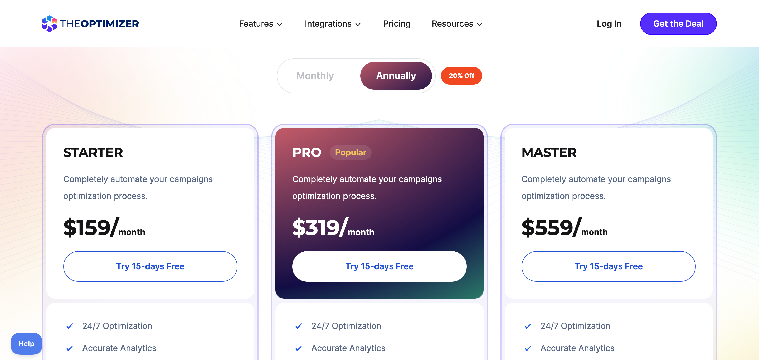 TheOptimizer-Pricing