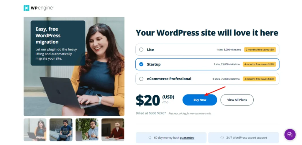 WP Engine pricing 1